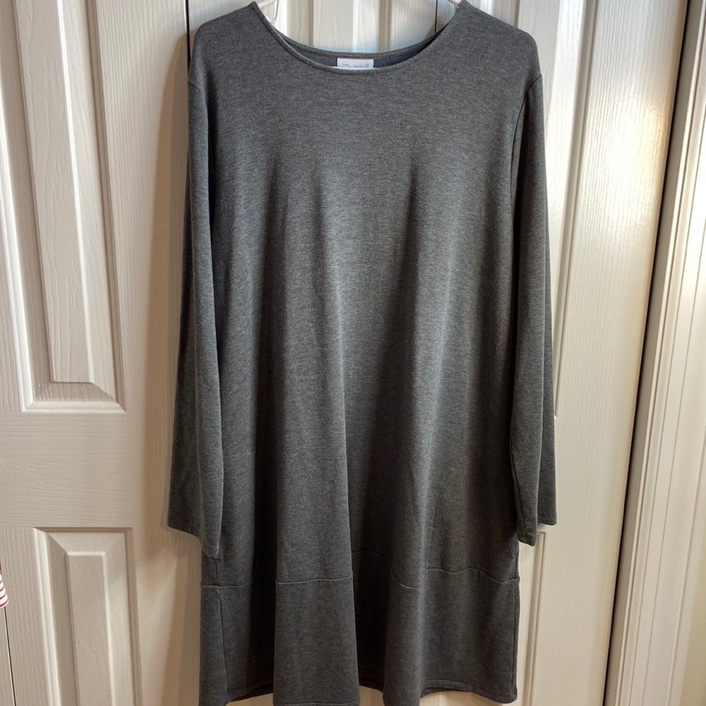 Pure jill luxe size XL gray long sleeve dress with pockets great condition
